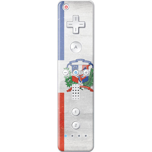 Dominican Republic Flag Distressed Wii Remote Controller Skin
